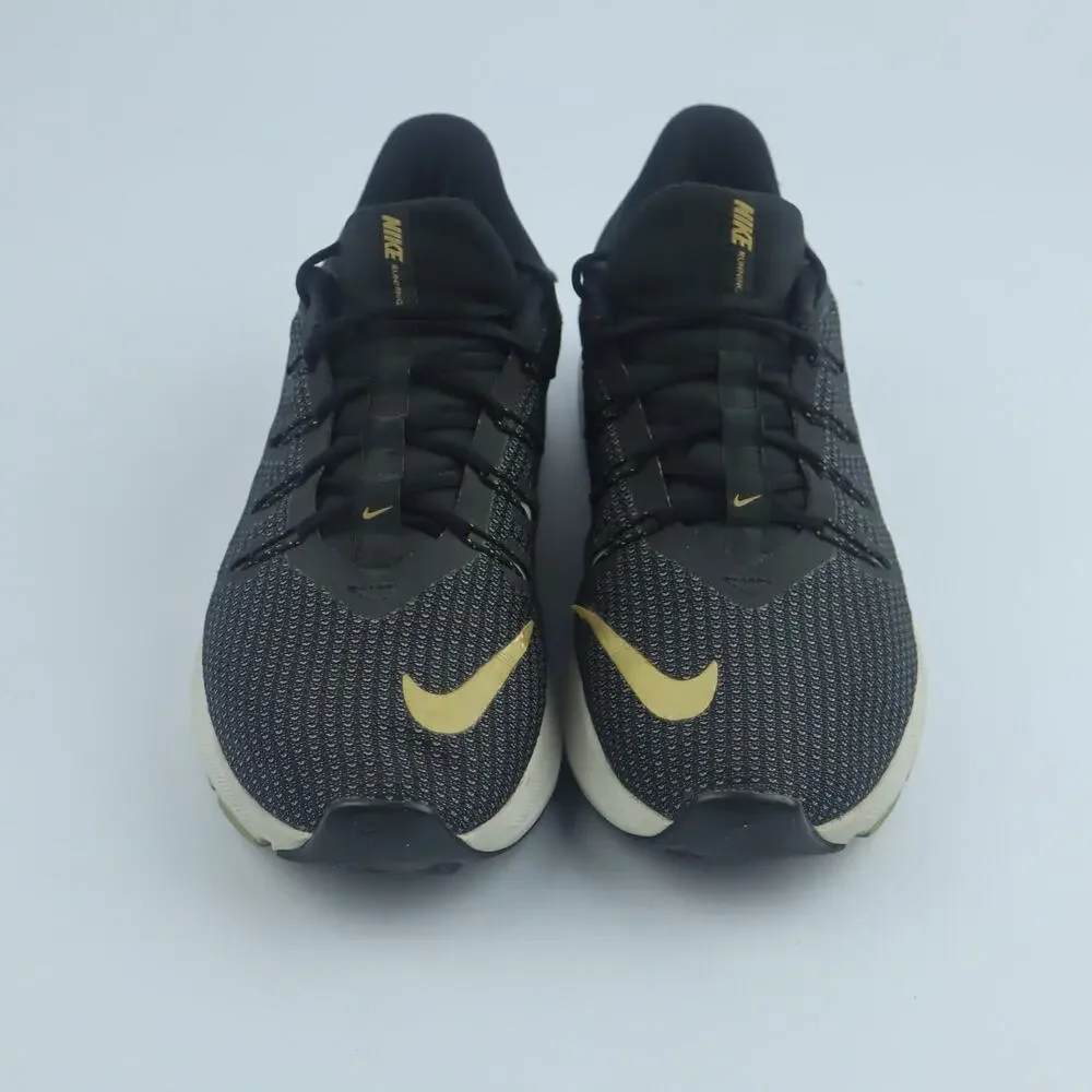 Nike Quest Black Metallic Gold Womens sz 8 Athletic Running Shoes AA7412-006
